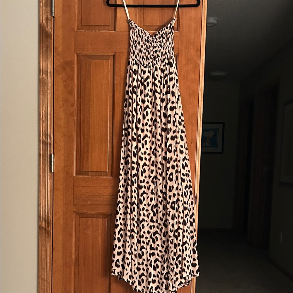 Leopard Print Maxi Dress-size small